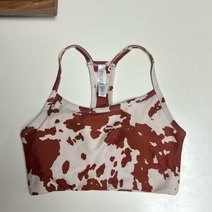 Cow Print Cropped Tank Top/Sports Bra